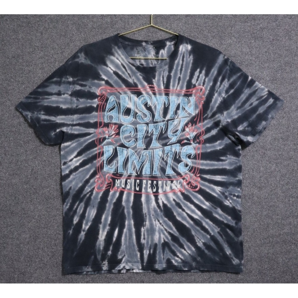 Austin City Limits‎ Shirt Men XL Gray Tie Dye ACL 2021 Straight Eilish Crew Tee
